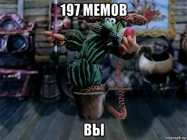 197 мемов вы, Мем В кактус превратился