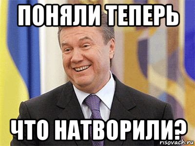 поняли теперь что натворили?, Мем Янукович