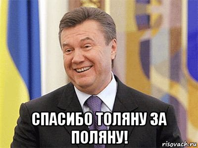  спасибо толяну за поляну!, Мем Янукович