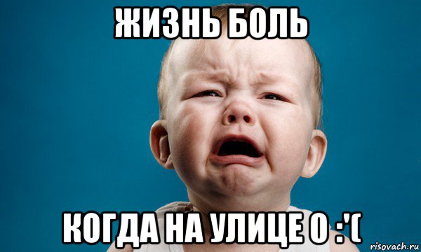 жизнь боль когда на улице 0 :'(, Мем жизнь боль