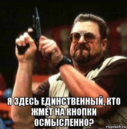  я здесь единственный, кто жмет на кнопки осмысленно?, Мем Большой Лебовски