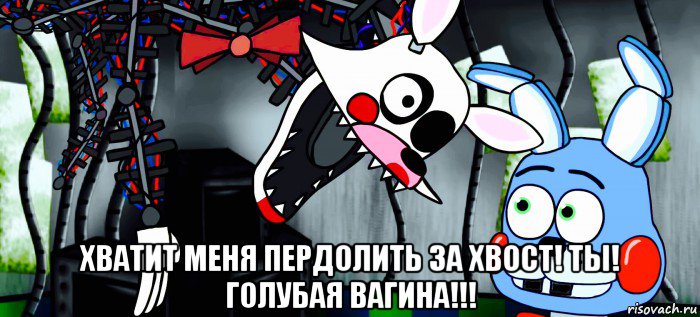  хватит меня пердолить за хвост! ты! голубая вагина!!!