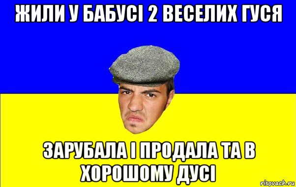 жили у бабусі 2 веселих гуся зарубала і продала та в хорошому дусі, Мем Чоткий Альоша