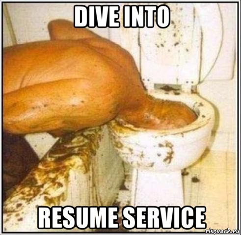 dive into resume service, Мем Дайвер