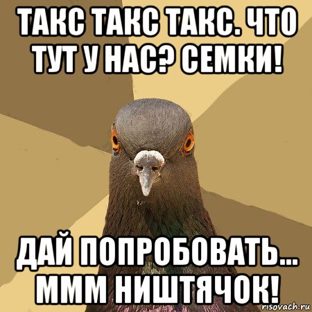 такс такс такс. что тут у нас? семки! дай попробовать... ммм ништячок!