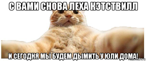 с вами снова леха кэтствилл и сегодня мы будем дымить у юли дома!, Мем   Кэтсвилл