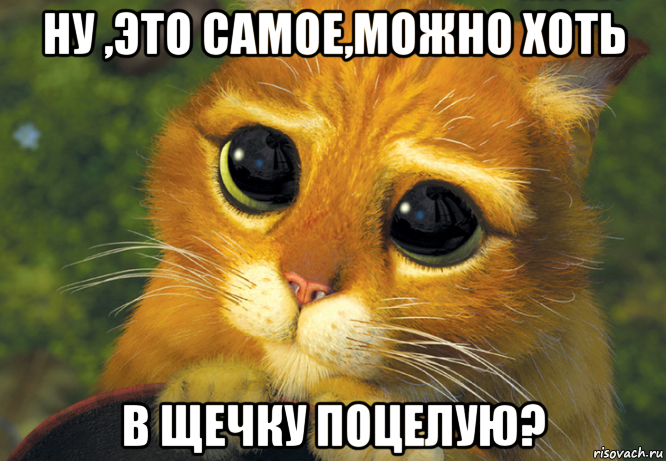 ну ,это самое,можно хоть в щечку поцелую?