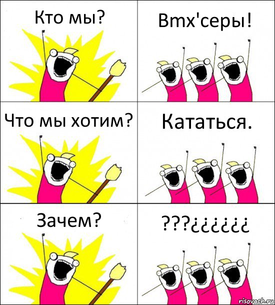 Кто мы? Bmx'серы! Что мы хотим? Кататься. Зачем? ???¿¿¿¿¿¿, Комикс кто мы