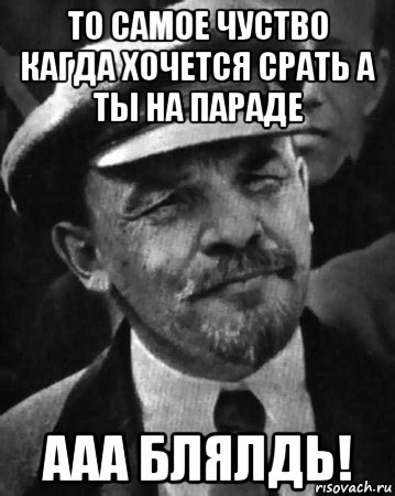 то самое чуство кагда хочется срать а ты на параде ааа блялдь!, Мем ленин