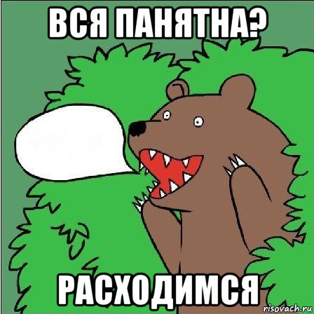 вся панятна? расходимся