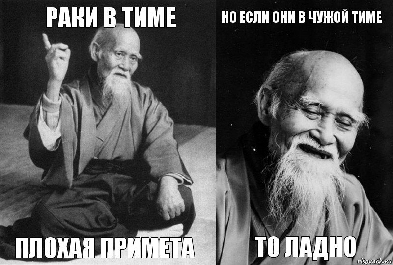 Раки в тиме плохая примета но если они в чужой тиме то ладно, Комикс Мудрец-монах (4 зоны)