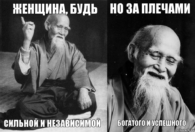 Женщина, будь Сильной и Независимой Но за плечами Богатого и успешного, Комикс Мудрец-монах (4 зоны)