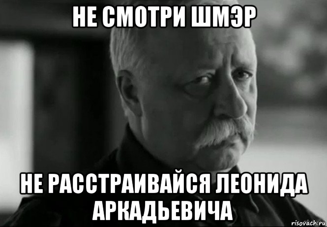 не смотри шмэр не расстраивайся леонида аркадьевича, Мем Не расстраивай Леонида Аркадьевича