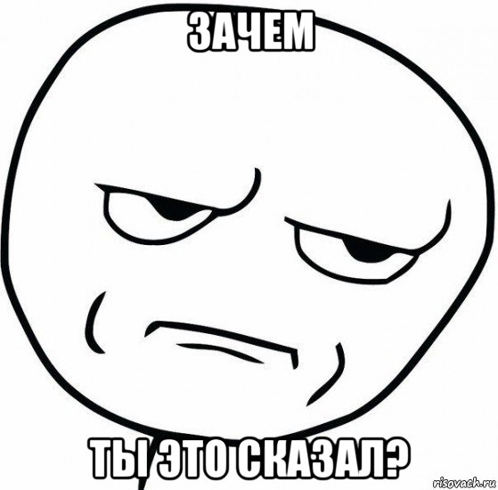 зачем ты это сказал?, Мем ну зачем