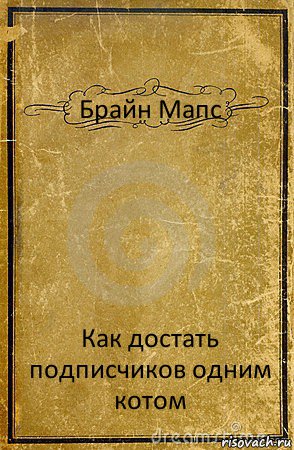 Брайн Мапс Как достать подписчиков одним котом, Комикс обложка книги