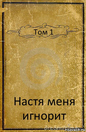 Том 1 Настя меня игнорит, Комикс обложка книги