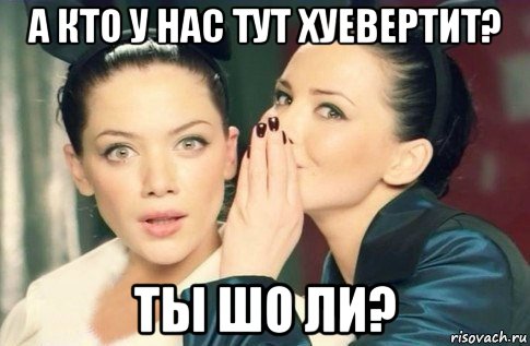 а кто у нас тут хуевертит? ты шо ли?, Мем  Он