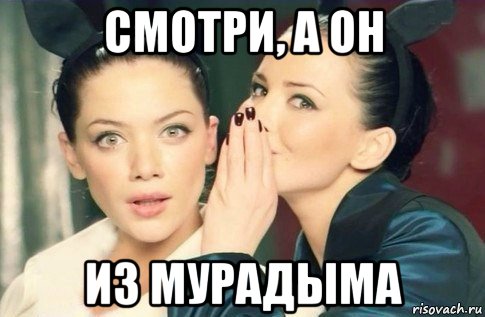 смотри, а он из мурадыма, Мем  Он