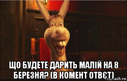  що будете дарить малій на 8 березня? (в комент отвєт), Мем Осел из Шрека