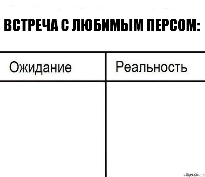 Встреча с любимым персом:  , Комикс  Ожидание - реальность