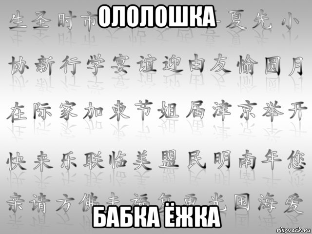 ололошка бабка ёжка, Мем перевод