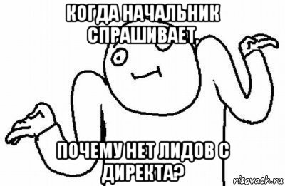 когда начальник спрашивает, почему нет лидов с директа?