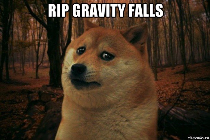 rip gravity falls , Мем SAD DOGE