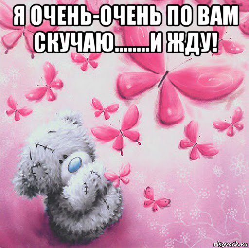 я очень-очень по вам скучаю........и жду! , Мем Скучаю
