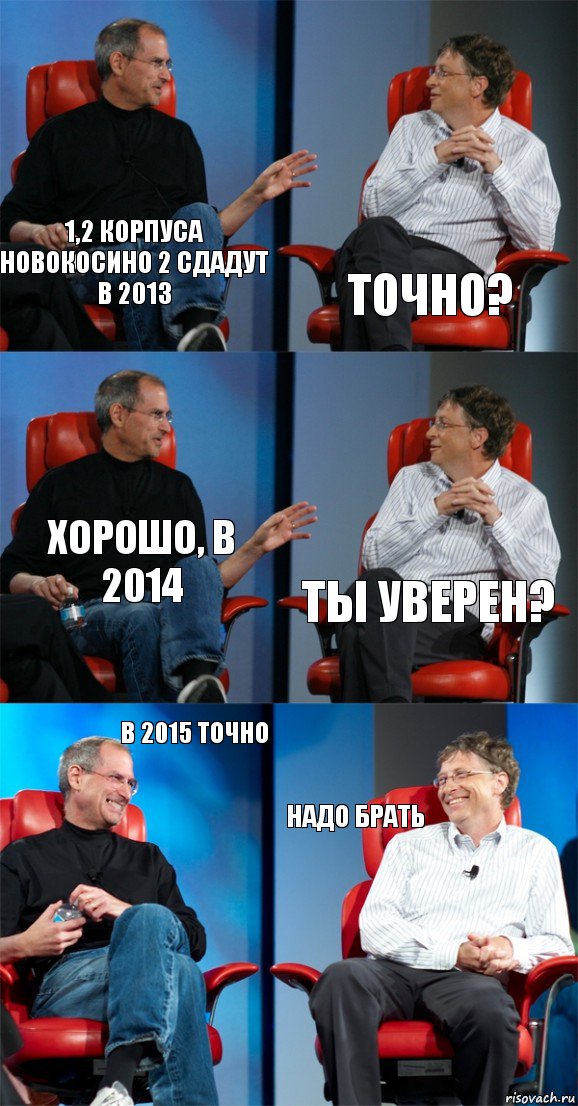 1,2 корпуса Новокосино 2 сдадут в 2013 точно? хорошо, в 2014 ты уверен? в 2015 точно надо брать, Комикс Стив Джобс и Билл Гейтс (6 зон)