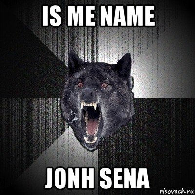 is me name jonh sena, Мем Сумасшедший волк