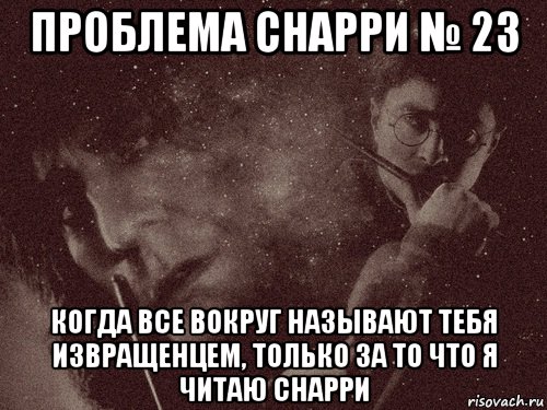проблема снарри № 23 когда все вокруг называют тебя извращенцем, только за то что я читаю снарри