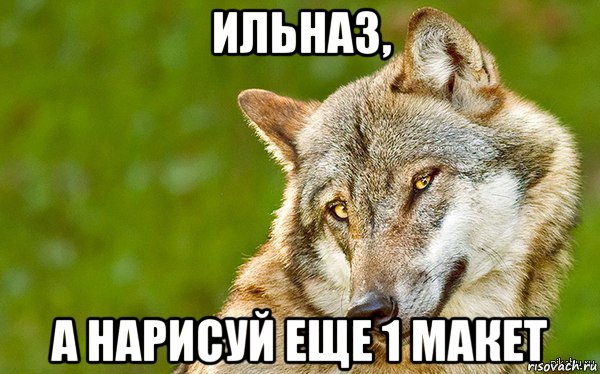 ильназ, а нарисуй еще 1 макет, Мем   Volf