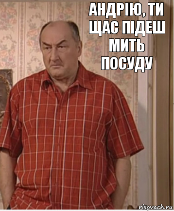 Андрію, ти щас підеш мить посуду, Комикс Николай Петрович Воронин