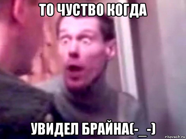 то чуство когда увидел брайна(-_-), Мем Запили