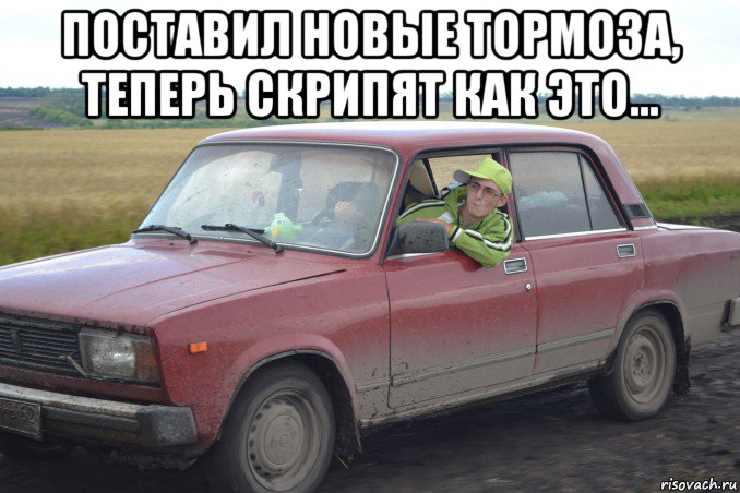 поставил новые тормоза, теперь скрипят как это... 