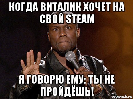 когда виталик хочет на свой steam я говорю ему: ты не пройдёшь!