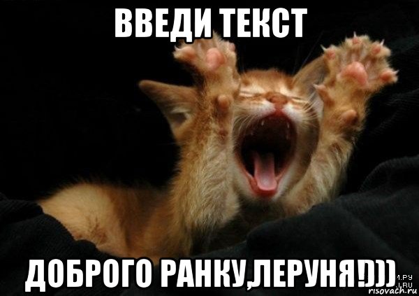 введи текст доброго ранку,леруня!)))