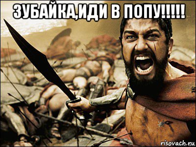 зубайка,иди в попу!!!!! , Мем Это Спарта