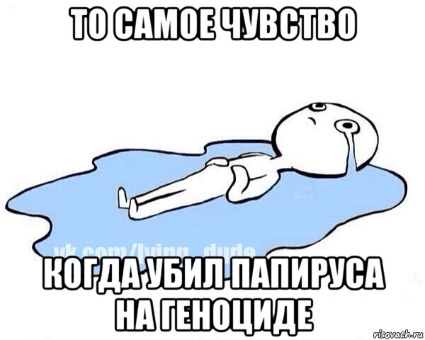 то самое чувство когда убил папируса на геноциде, Мем Этот момент когда