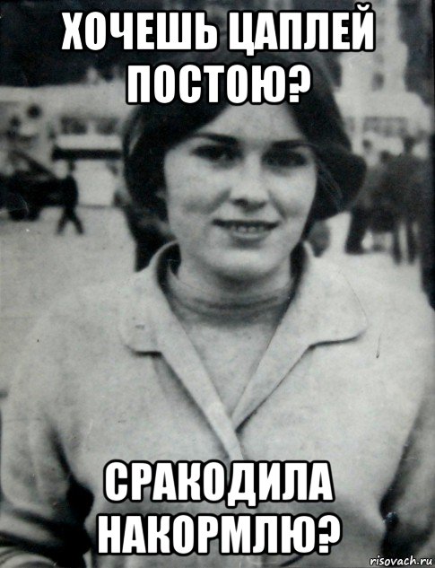 хочешь цаплей постою? сракодила накормлю?