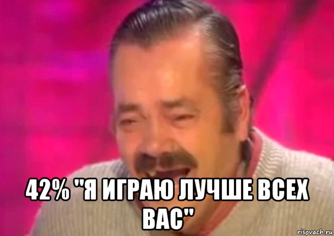  42% "я играю лучше всех вас", Мем  Испанец