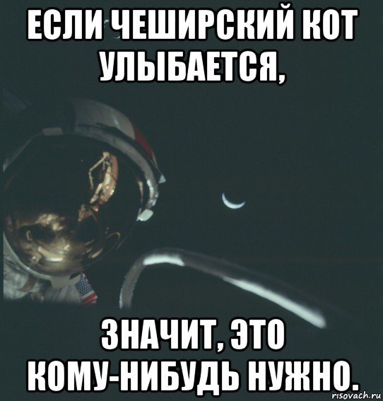 если чеширский кот улыбается, значит, это кому-нибудь нужно.
