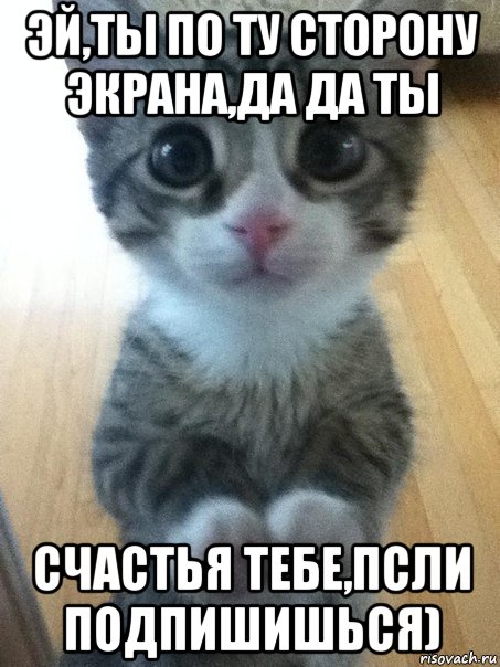 эй,ты по ту сторону экрана,да да ты счастья тебе,псли подпишишься)