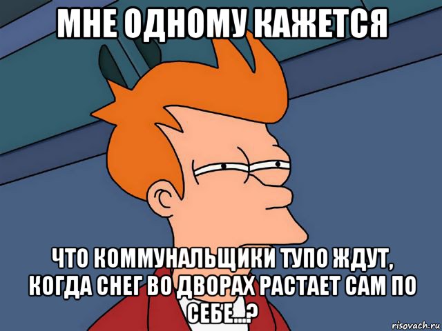 мне одному кажется что коммунальщики тупо ждут, когда снег во дворах растает сам по себе...?