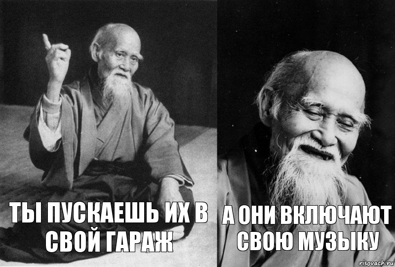 Ты пускаешь их в свой гараж а они включают свою музыку, Комикс Мудрец-монах (2 зоны)