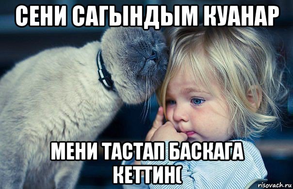 сени сагындым куанар мени тастап баскага кеттин(, Мем не плач