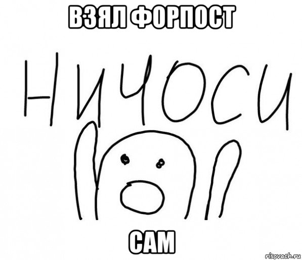 взял форпост сам, Мем  Ничоси