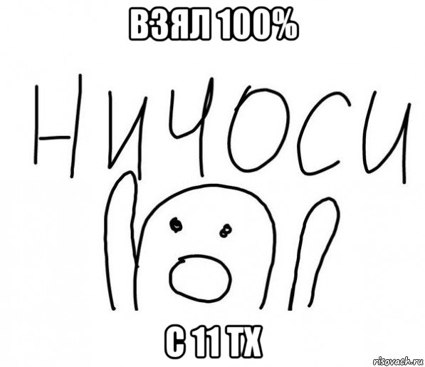 взял 100% с 11 тх, Мем  Ничоси