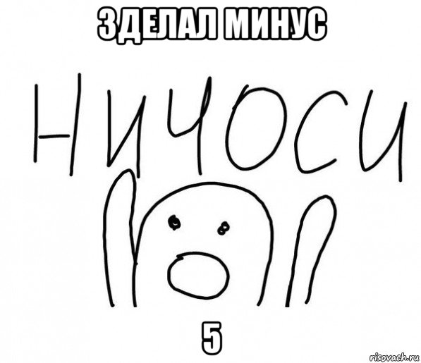 зделал минус 5, Мем  Ничоси