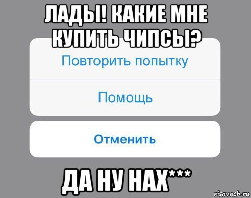 лады! какие мне купить чипсы? да ну нах***